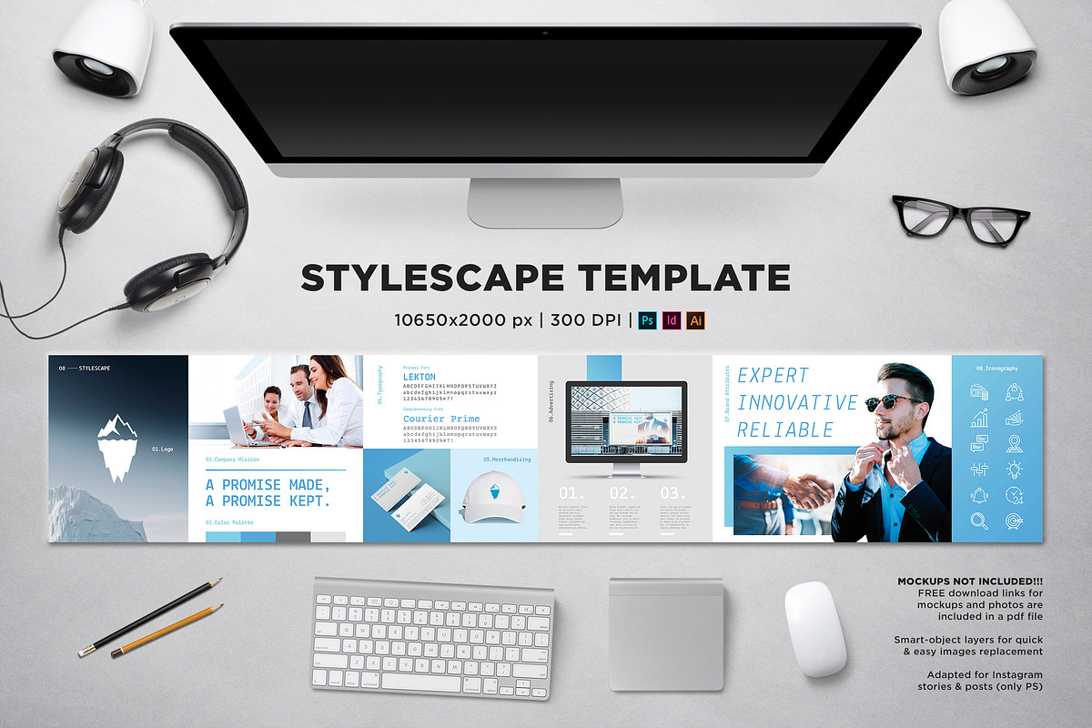 Stylescape / Moodboard Template 08, a Product Mockup by Andre28 (Photo 1 of 6)