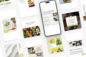 Minimal Food Canva Instagram Set