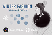 20Winter clothing textures Procreate, a Brush Add-On by byJuliaKors (Thumbnail 1 of 2)