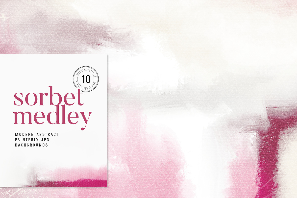 Sorbet Medley Abstract Backgrounds, a Pattern Graphic by Feather & Sage Design (Photo 1 of 8)