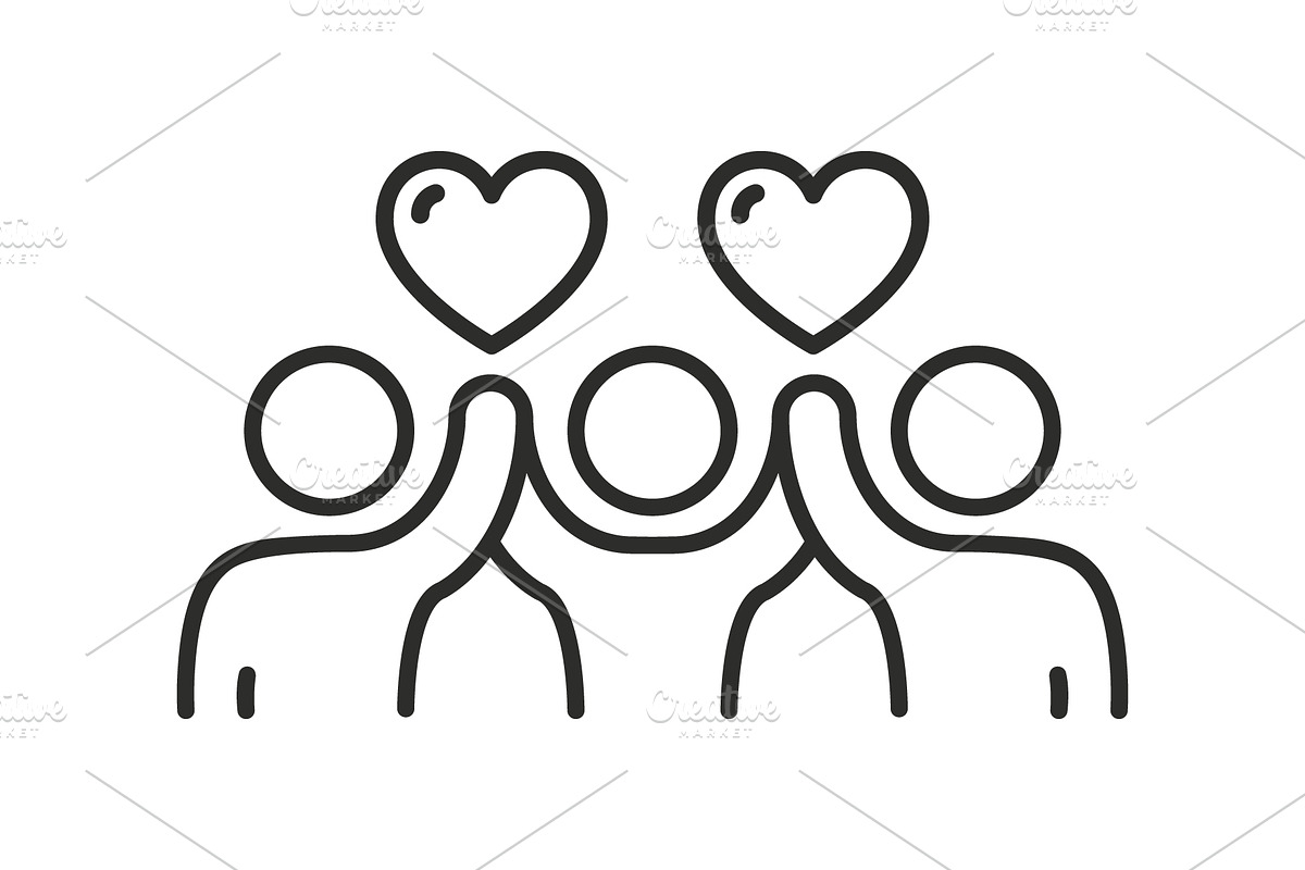 community voluntary group icon, an Outline Icon by 007NATALIIA
