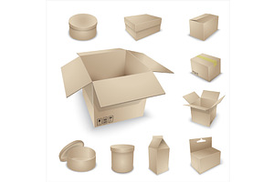 Vector blank packing collection., an Object Illustration by piter.goskov