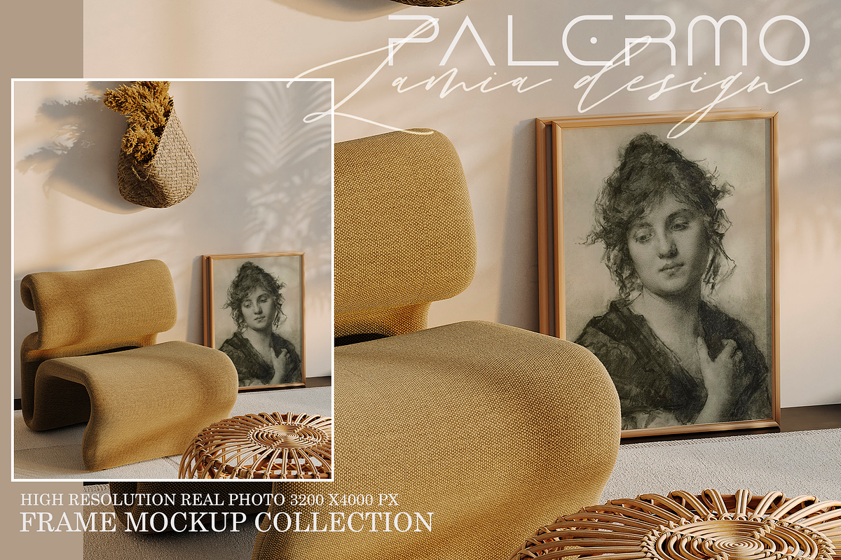 Palermo Room & Natural Frame Mockup, a Household Mockup by LAMIA DESIGN (Photo 12 of 21)