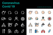 Corona virus Covid-19 Icons Vector, an Outline Icon by Karawan (Thumbnail 2 of 2)
