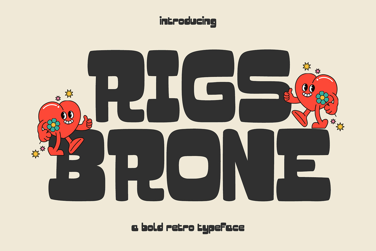 Rigs Brone | Retro Vintage Font, a Sans Serif Font by Typoraith Co (Photo 11 of 11)
