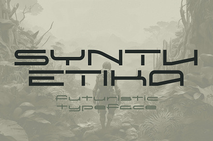Synthetika - Futuristic Typeface, a Sans Serif Font by HipFonts