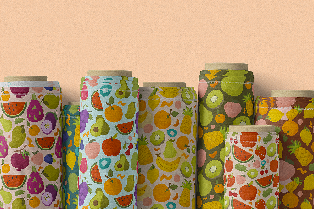 Cute Fresh Fruits Seamless Patterns, a Pattern Graphic by Telllu & Friends (Photo 5 of 5)
