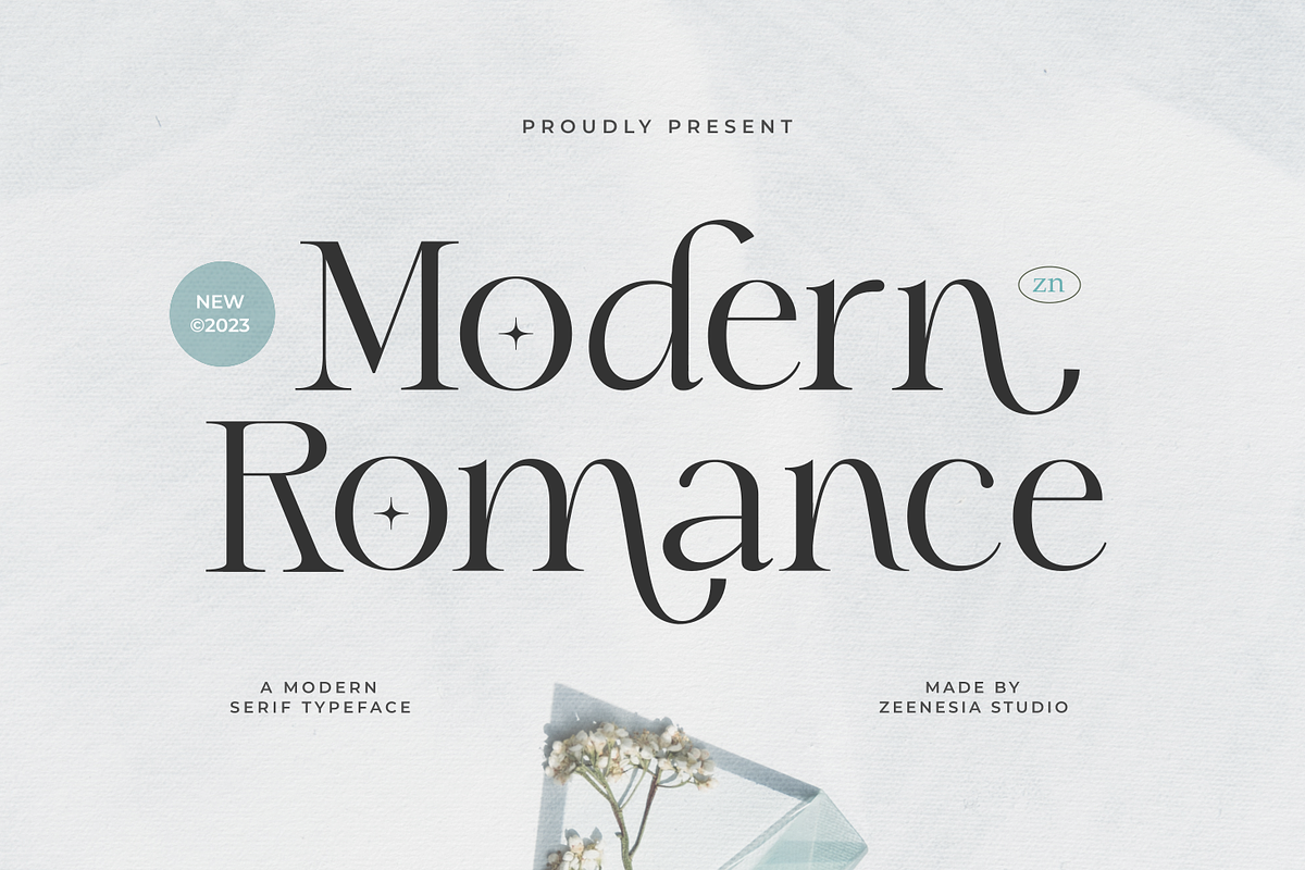 Modern Romance Font, a Serif Font by zeenesia (Photo 1 of 18)