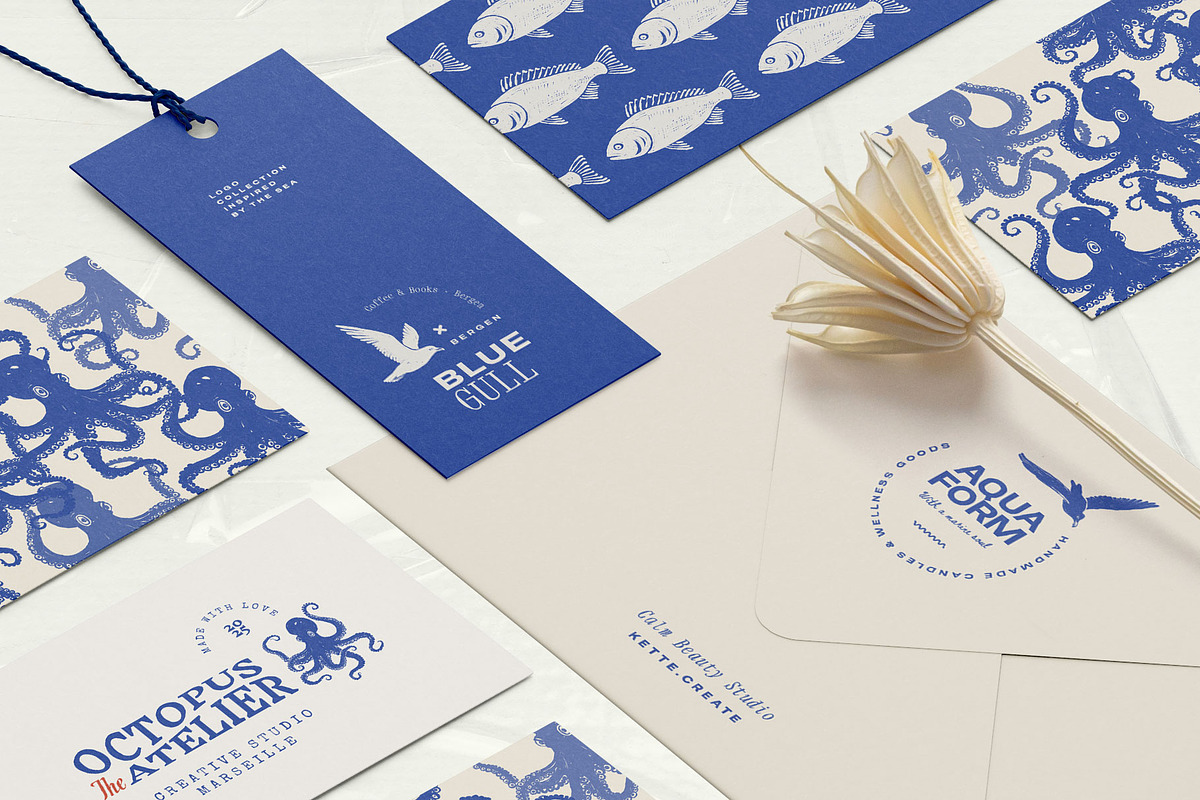 Ocean | Logo & Illustration Kit, a Branding & Logo Template by KetteCreate (Photo 3 of 20)