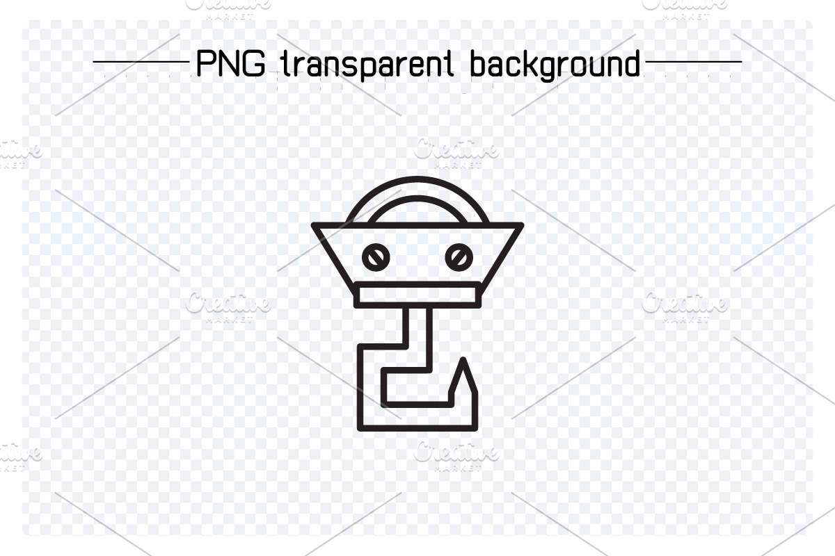 Industrial Crane Hook Line Icons, an Outline Icon by Designfour (Photo 3 of 7)
