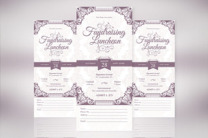 Vintage Luncheon Ticket Template, a Stationery Template by Godserv Designs