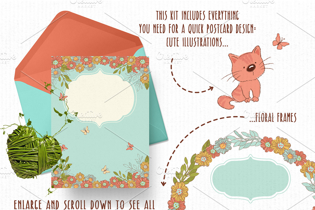 SPRING GARDEN Vector Illustration, a Decorative Illustration by FARAWAYKINGDOM (Photo 4 of 10)