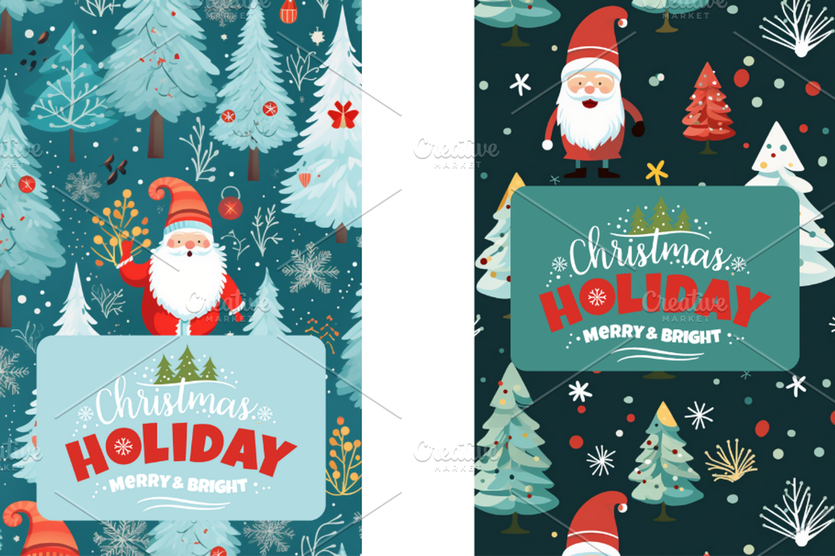 Christmas Card Design Bundle 11, a Card Template by Jay Major Designs (Photo 6 of 10)