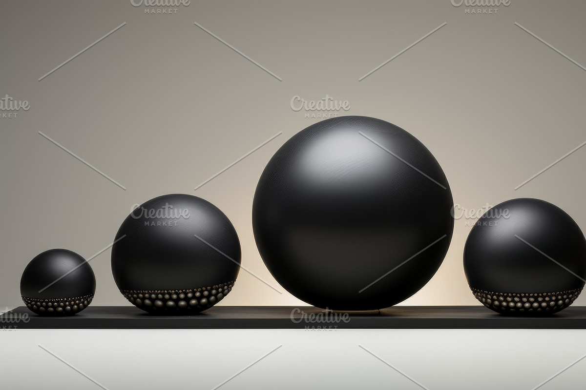 41 Black spheres illustrations, an Object Illustration by Handmadefont (Photo 41 of 41)