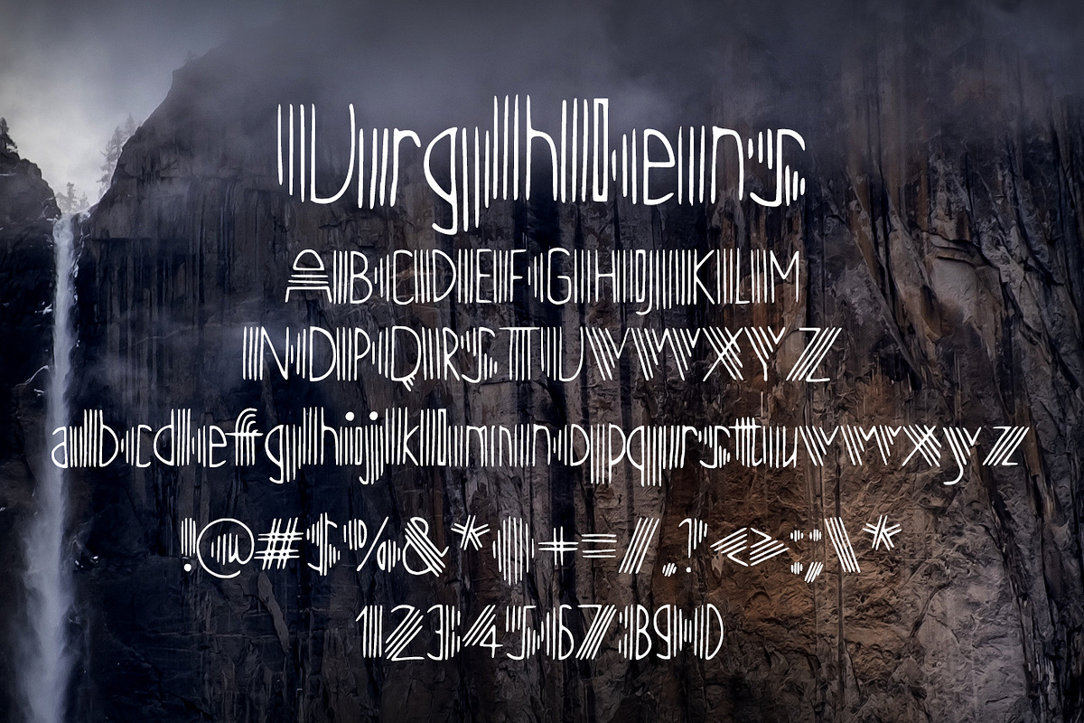 Urghlens Font preview 2