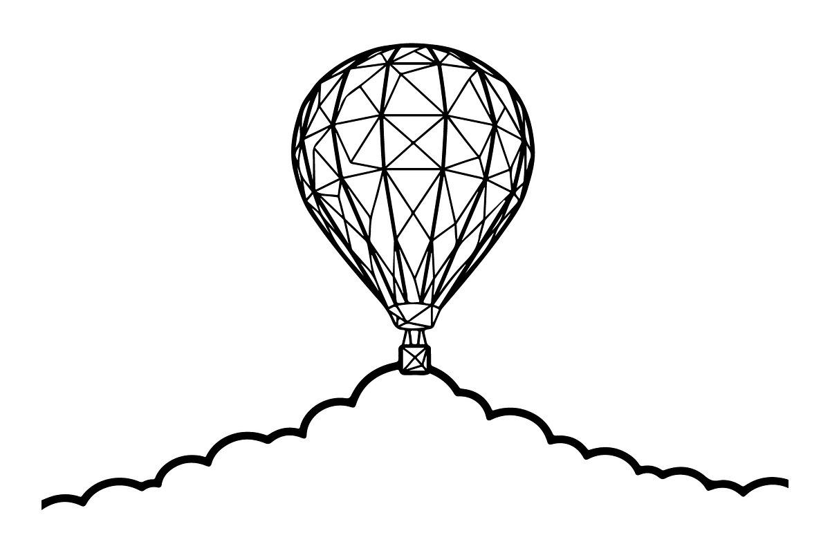 Hot Air Balloon Silhouette Bundle, an Object Illustration by Gaye Art (Photo 7 of 31)