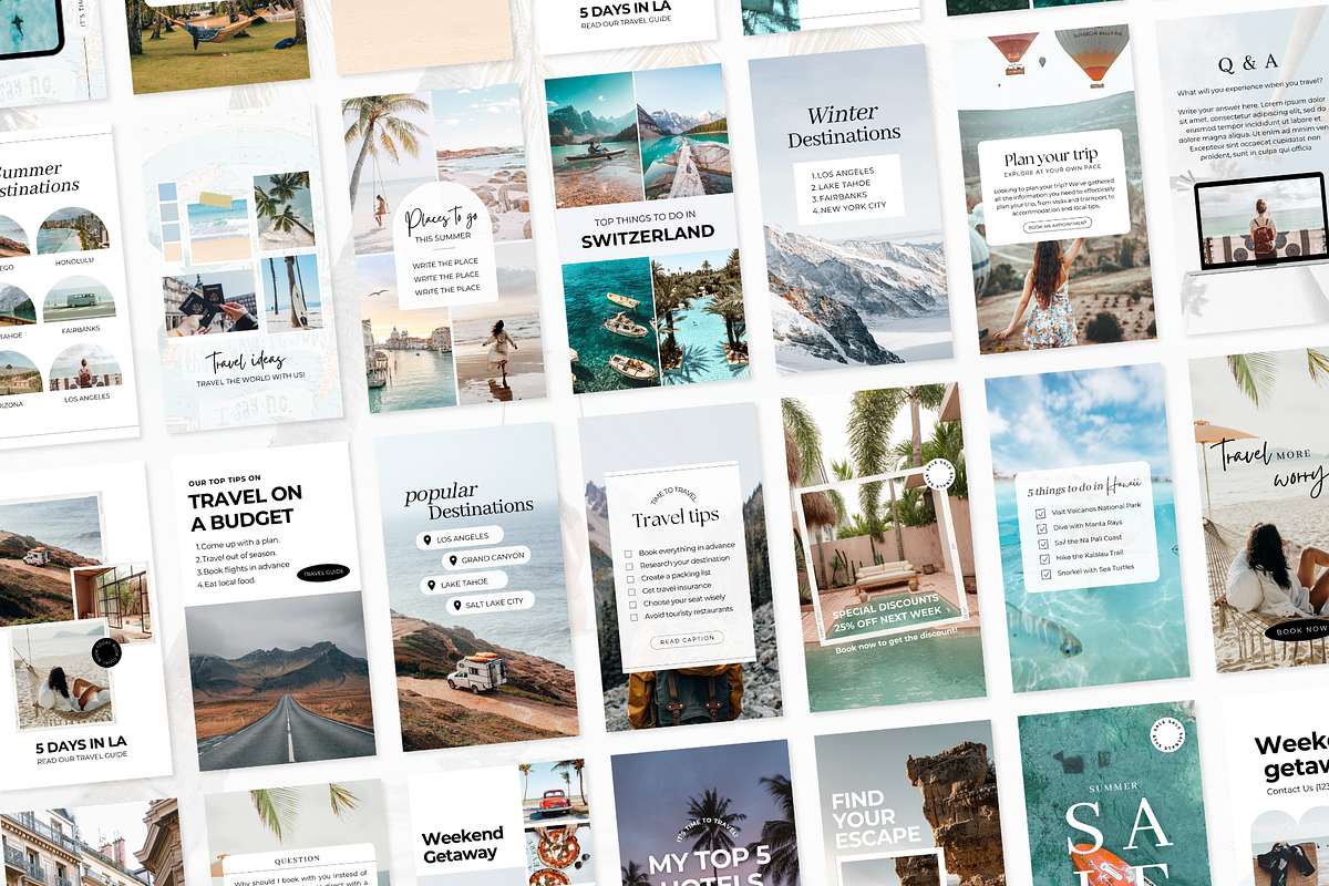 Travel Instagram Post Templates, a Social Media Template by ShopRShop (Photo 11 of 11)
