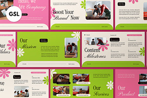Cream Company Profile Google Slide, a Presentation Template by graphicook