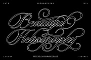 Beautiful Heliography Outline, a Script Font by Has_rizal (Thumbnail 1 of 12)