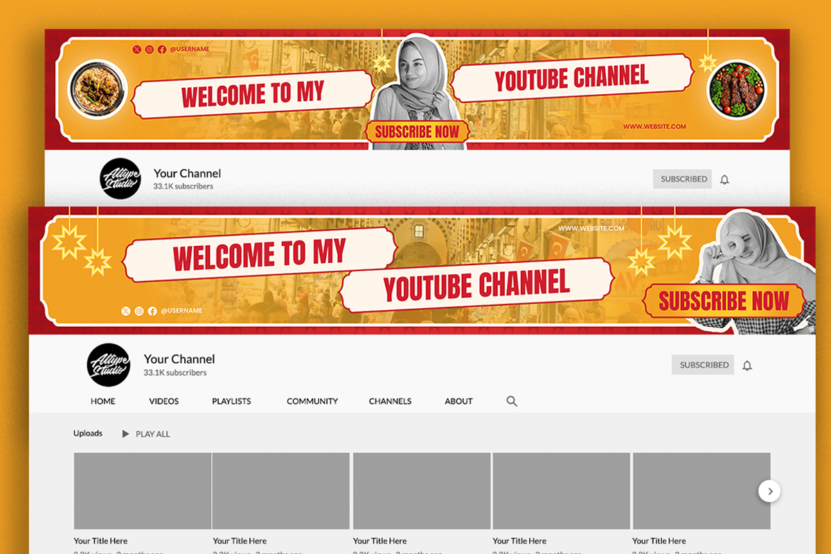 Ramadan Food Youtube & Canva, a Social Media Template by Attype (Photo 2 of 5)