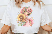 Whimsical sunflower garden girl, an Illustration by Designworld (Thumbnail 8 of 9)