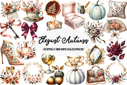Watercolor Elegant Autumn Clipart, an Illustration by Daily.Designs (Thumbnail 1 of 5)