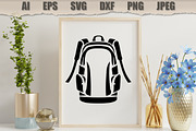 Stencil Travel Backpack, a Sport Illustration by MARYCRAFTIRIA (Thumbnail 3 of 3)