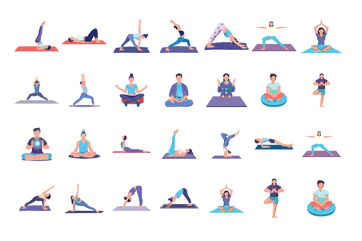 Meditation Illustration Pack, an Illustration by Vector Portal (Photo 4 of 5)