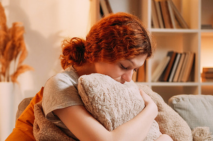 lonely woman depression anxiety solitude sad home, a Person Photo by Photo Drive Studio