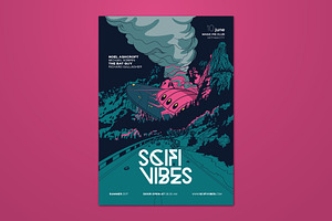 UFO Crash Vector Art Flyer, a Flyer Template by ashenterprise