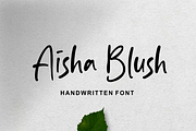 Aisha Blush - Handwritten Font, a Script Font by Sronstudio (Thumbnail 1 of 11)