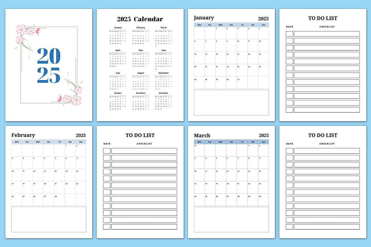 Editable 2024-2028 Monthly Planner, a Stationery Template by Designmela01 (Photo 3 of 6)