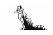 Fox Forest Silhouette Vector Bundle, an Illustration by Creativeshirt (Thumbnail 26 of 31)