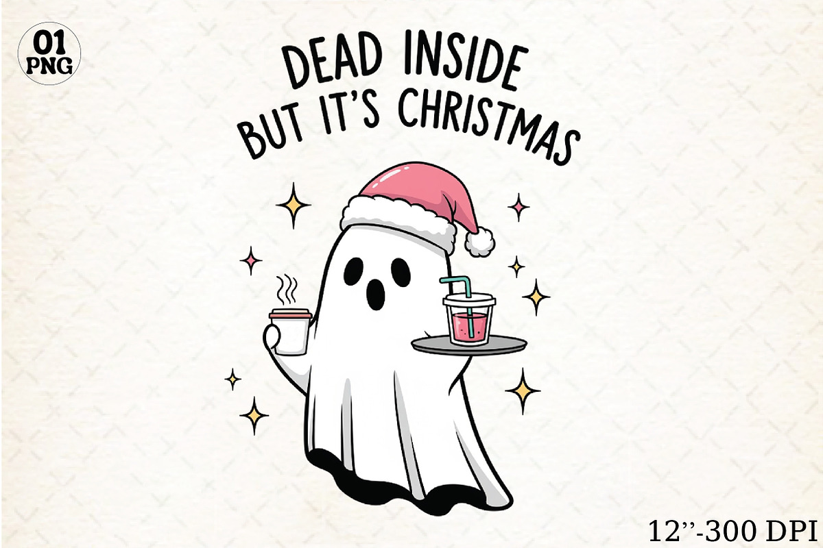 Boojee Ghost Funny Christmas Sublima, an Illustration by Libby Wishes (Photo 1 of 5)