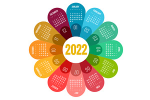 Round Calendar Planner For 2022