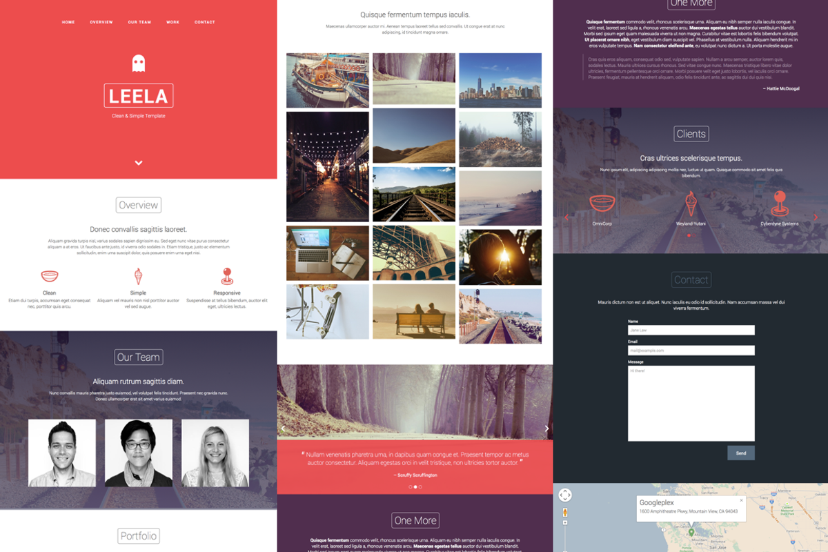 Leela – One Page HTML Template, a HTML Template by Doctype (Photo 2 of 2)