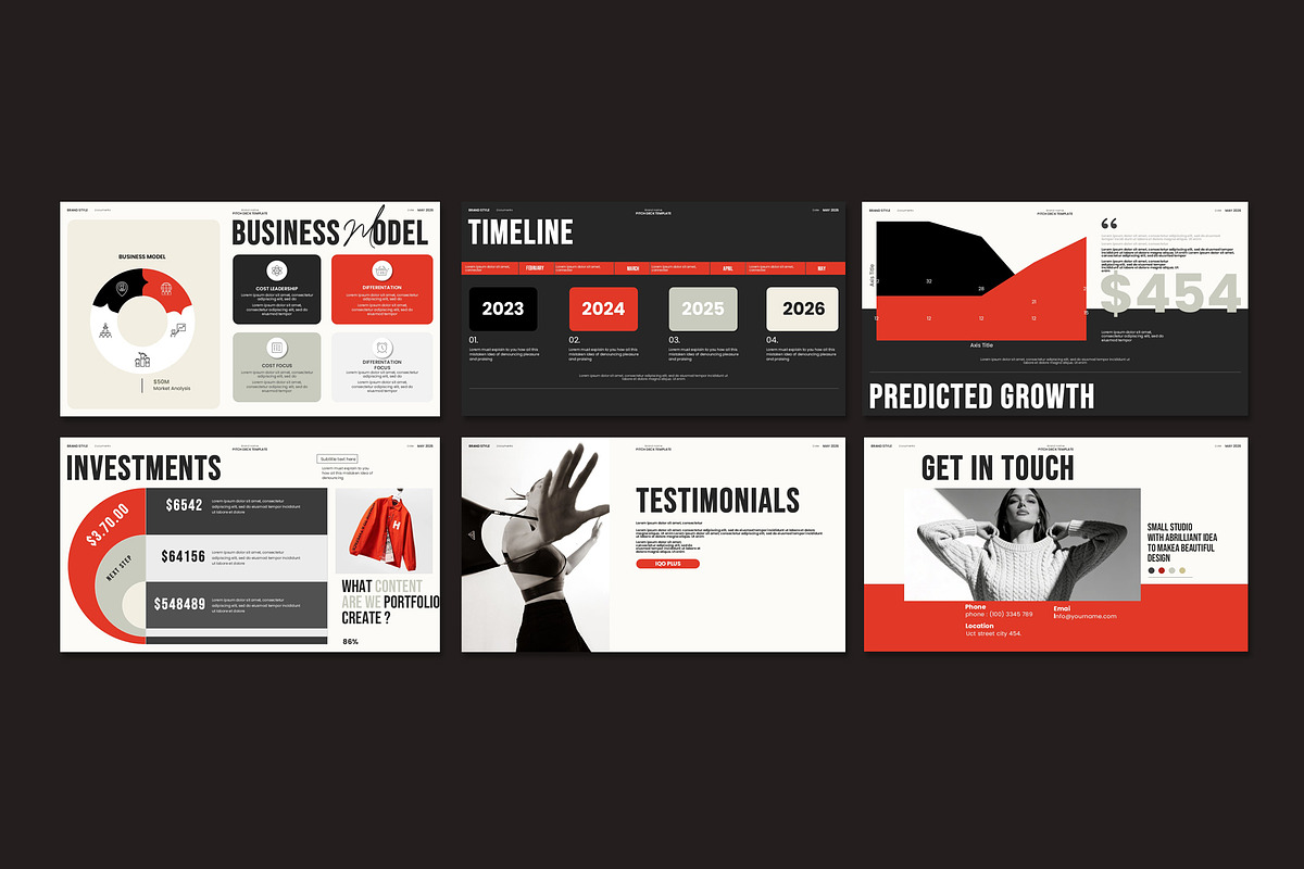 Pitch Deck Presentation Template, a Presentation Template by Aura Agency (Photo 10 of 11)