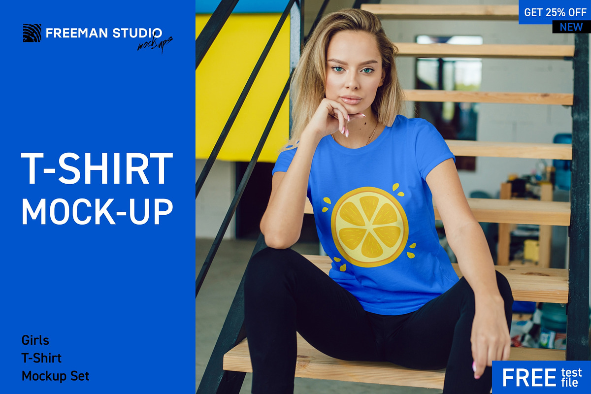T-Shirt Mock-Up Set, a Shirt Mockup by Freeman Studio (Photo 1 of 15)
