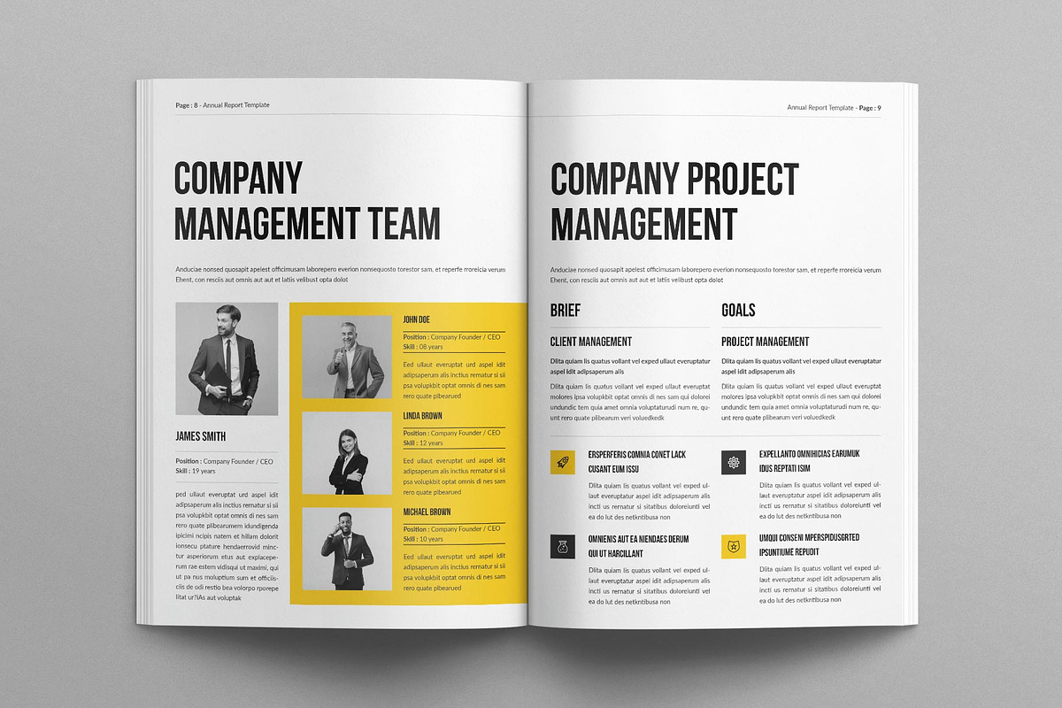 Annual Report Template, a Brochure Template by E-Type (Photo 4 of 8)