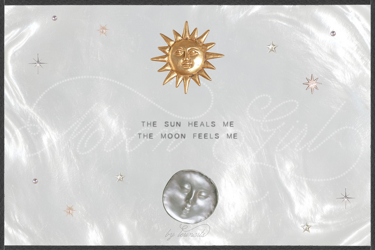 Moon Girl: Celestial Collage Kit, an Object Graphic by lerinartstudio (Photo 10 of 10)