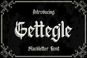 Gettegle Blackletter Font, a Blackletter Font by Bayuktx (Thumbnail 1 of 9)