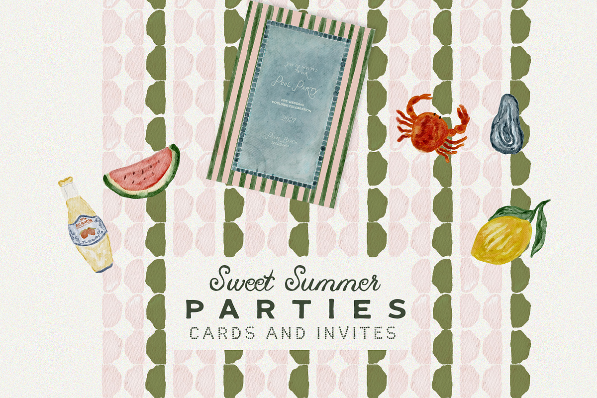 Hand Drawn Watercolor Summer Icons, an Object Graphic by Laras Wonderland (Photo 13 of 20)