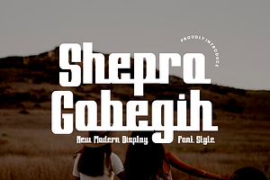 Shepro Gobegih - Modern Display Font, a Sans Serif Font by QR Design Studio