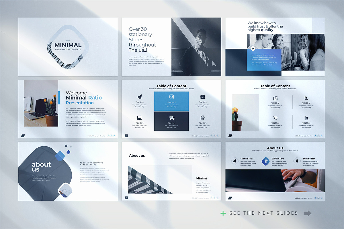 Minimal Keynote Template, a Presentation Template by WhiteGraphic (Photo 2 of 9)