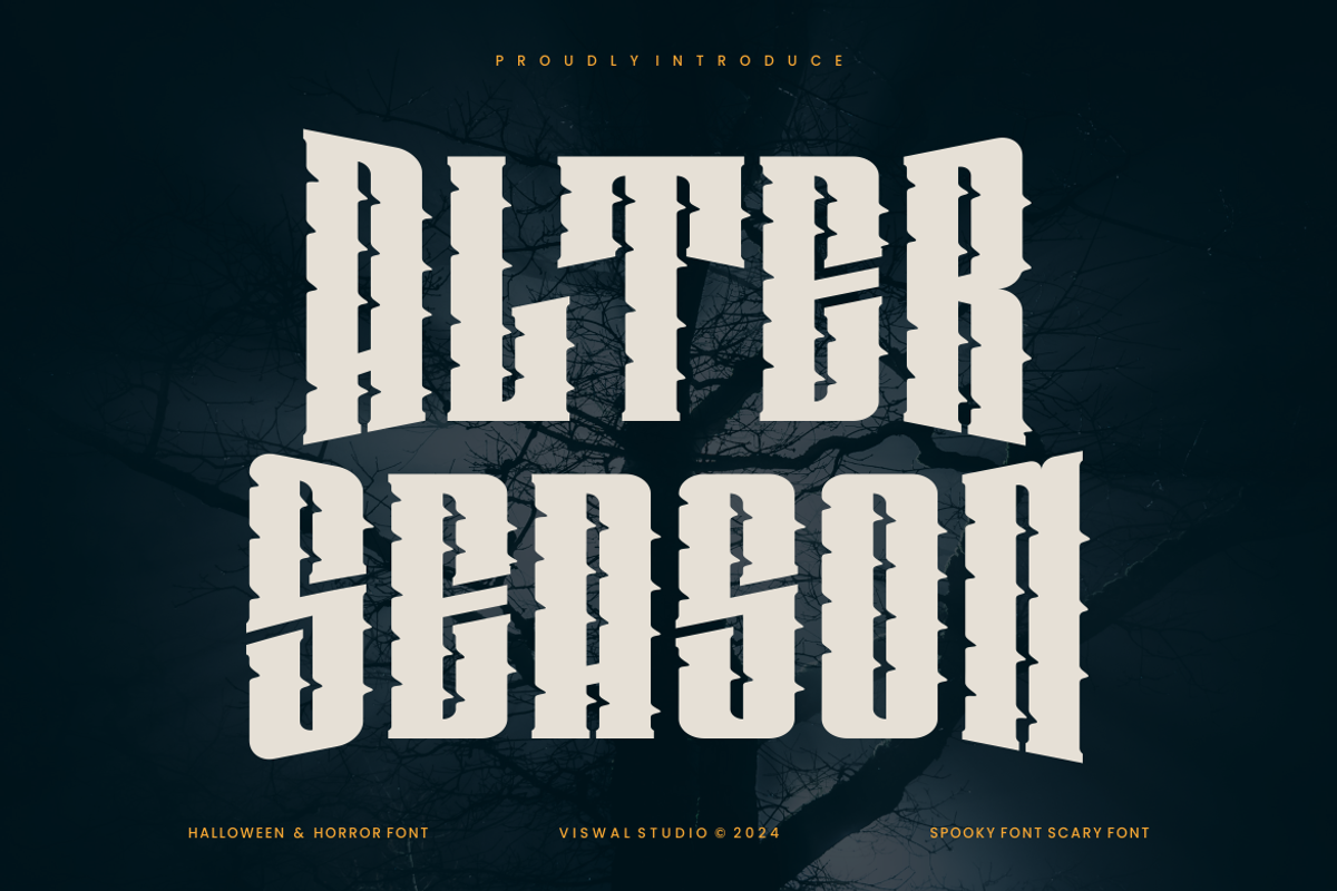 Alter Season - Horror Halloween Font, a Handwritten Font by Viswal Studio (Photo 1 of 7)