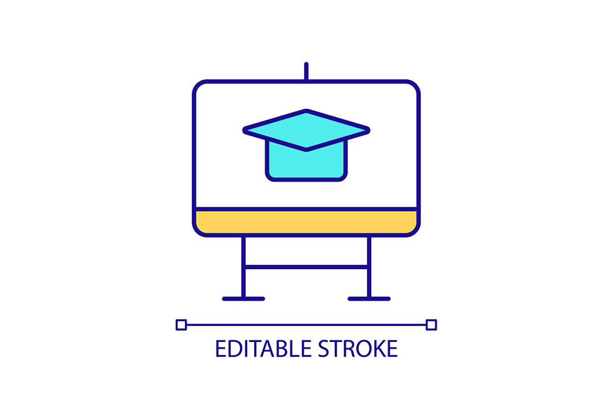 Digital interactive whiteboard RGB, an Outline Icon by IMG Visuals