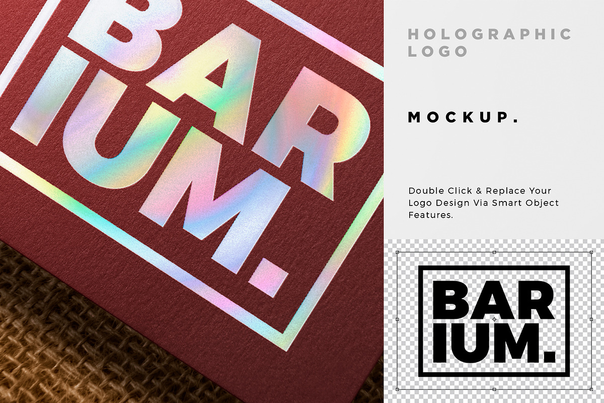 Holographic Printing Logo Mockup, a Product Mockup by GfxFoundry (Photo 2 of 4)