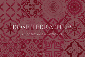 Rose Tiles Watercolor Collection