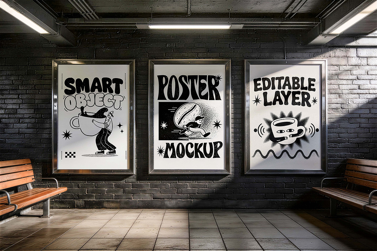 Metro Station Poster Mockup, a Mockup by Pitchlook.Studio (Photo 2 of 4)
