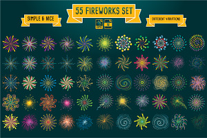 55 Fireworks Set
